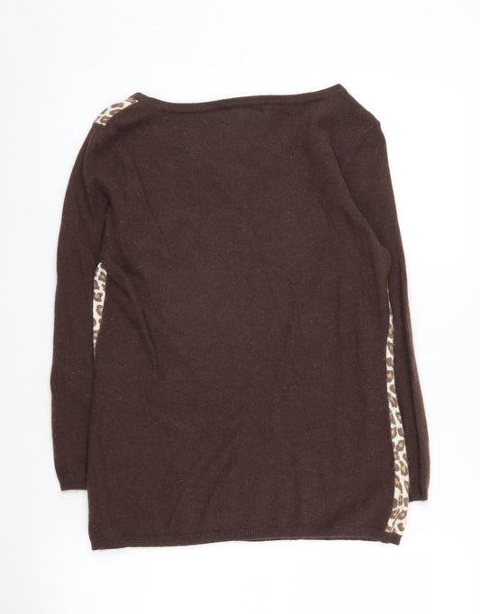 Laura Ashley Women's Brown Animal Print Pullover Size 14