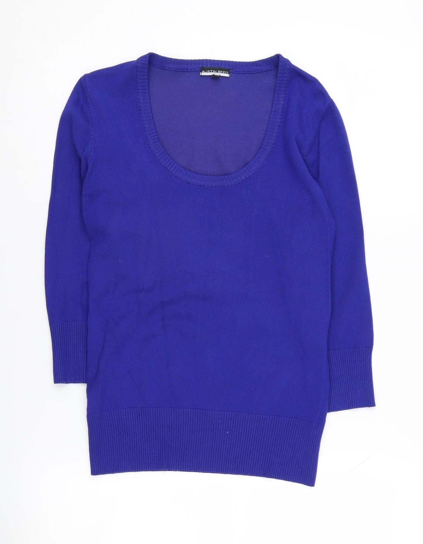 Austin Reed Women's Blue Scoop Neck Pullover Sweater S