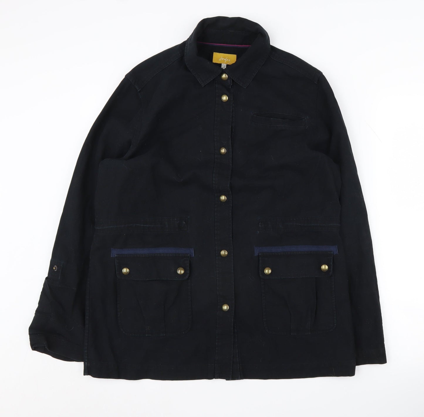 Joules Women's Black Canvas Jacket Size 12