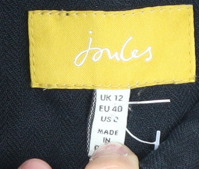 Joules Women's Black Canvas Jacket Size 12