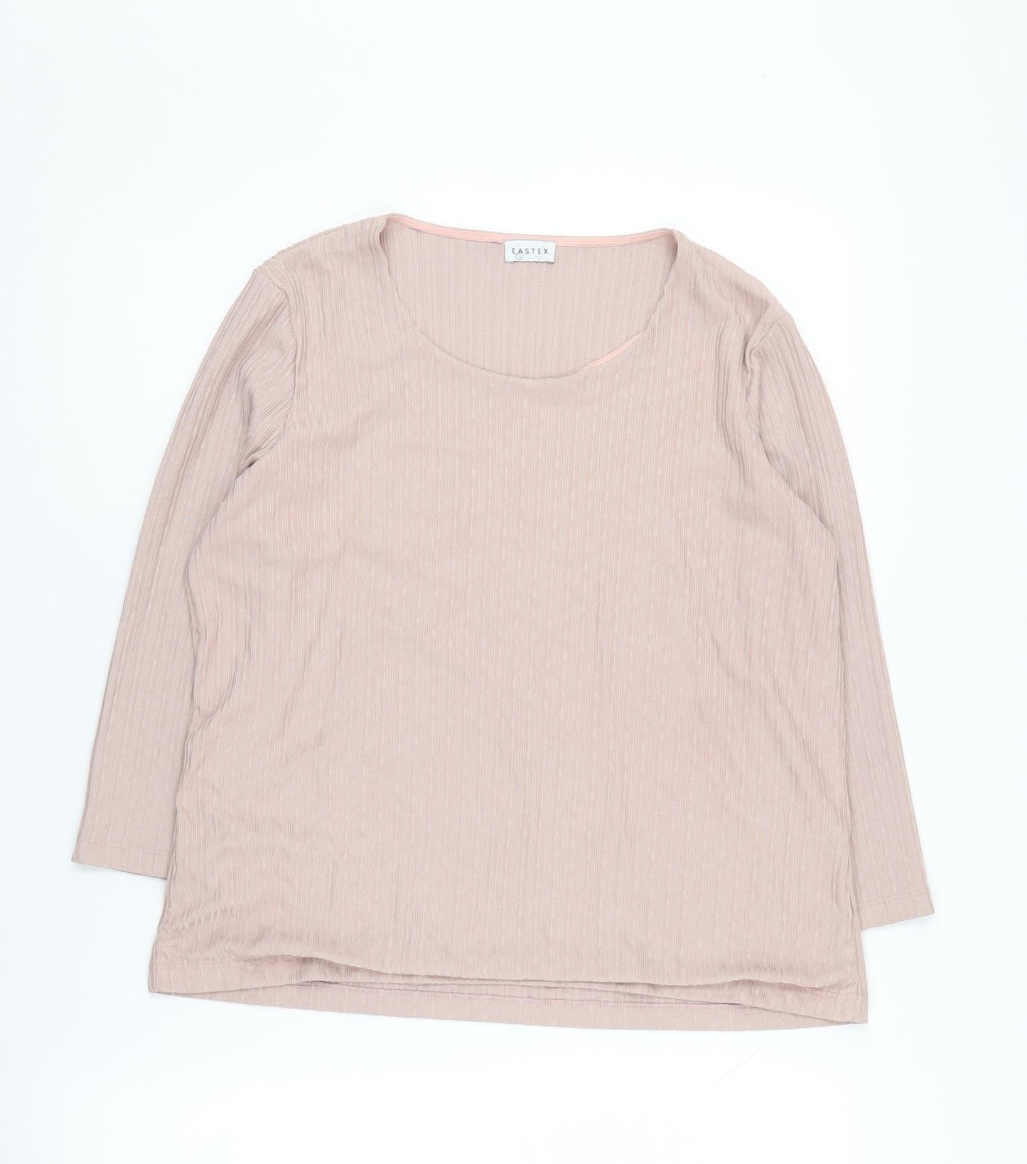 Eastex Women's Beige Long Sleeve Knit T-Shirt Size 14