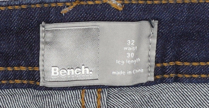 Bench Blue Straight Jeans Unisex Adults Size 32