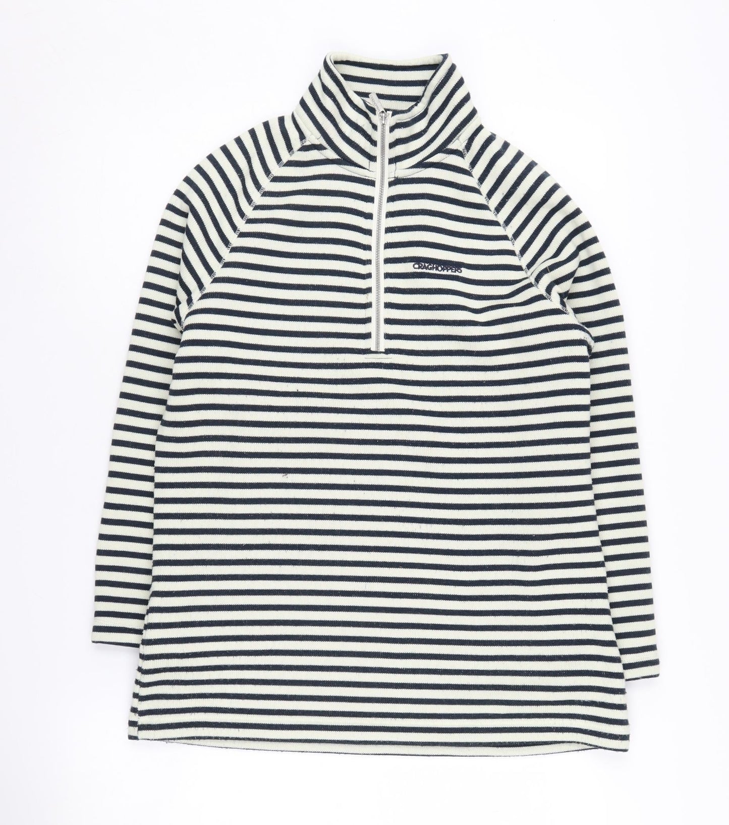 Craghoppers Women's Black&White Striped Pullover Sweatshirt, Size 12