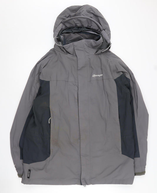 Sprayway Men's Grey Waterproof Rain Jacket, Size M