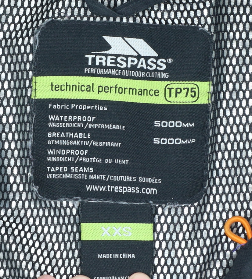 Trespass Men's Black 2XS Anorak Jacket Waterproof