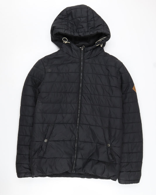 Jack & Jones Men's Black Puffer Jacket Size S