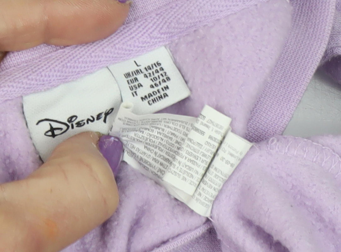 Disney Women's Purple Lilo & Stitch Sweatshirt L