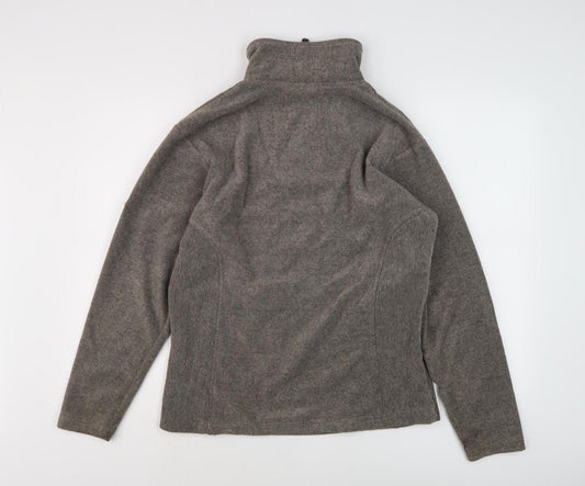 Trespass Grey Henley Sweatshirt Unisex L 1/4 Zip