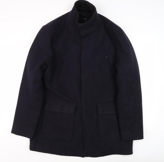 Tokyo Laundry Men's Blue Military Coat Size L