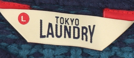 Tokyo Laundry Men's Blue Fair Isle Pullover, Size L