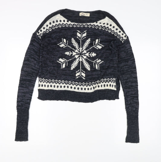 Hollister Women's Multicoloured Fair Isle Jumper XS