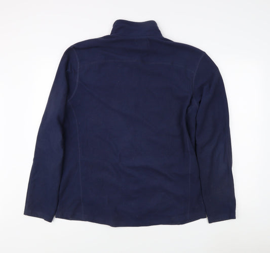 Donnay Men's Blue Fleece Jacket L Stand-Up Collar