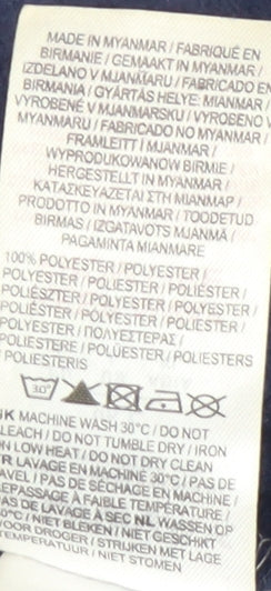 Donnay Men's Blue Fleece Jacket L Stand-Up Collar