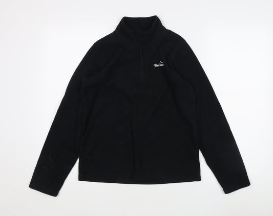 Peter Storm Boys Black Fleece Sweatshirt, 13 Years, 1/4 Zip