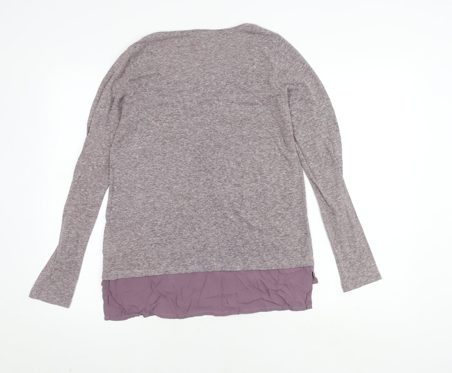 White Stuff Women's Purple Long Sleeve Scoop Neck Top