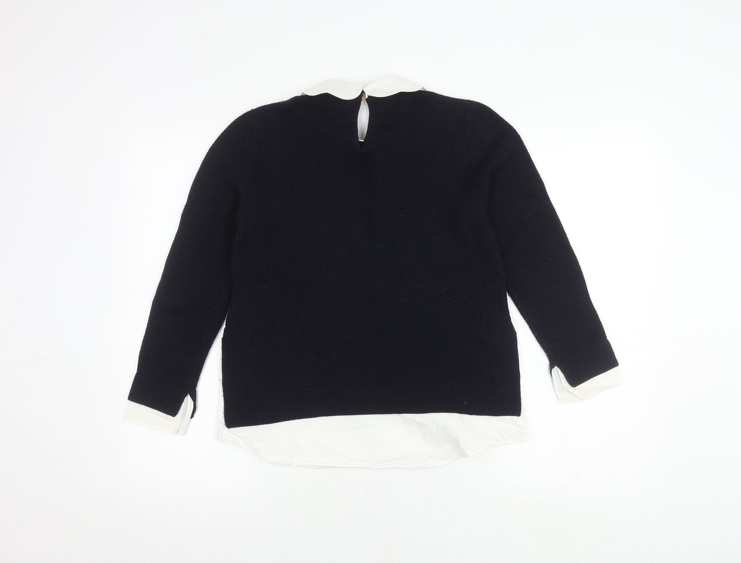 Ted Baker Women's Navy Collared Jumper - Size S