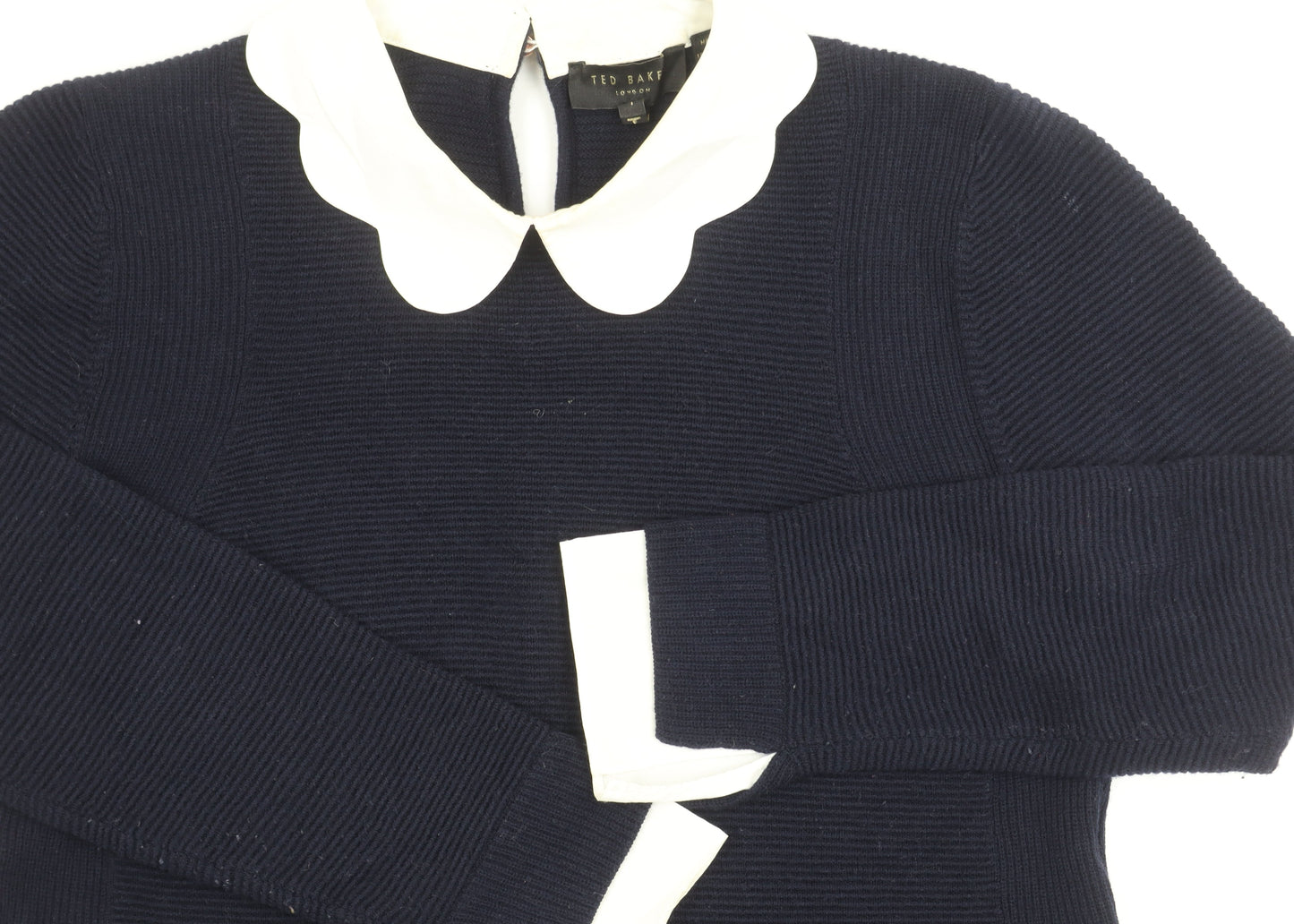 Ted Baker Women's Navy Collared Jumper - Size S
