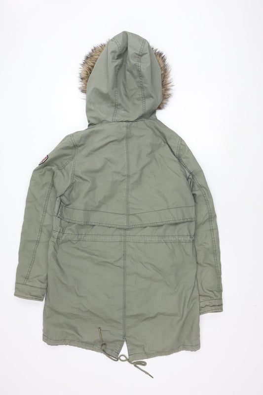 Tommy Hilfiger Women's Green Parka Jacket S