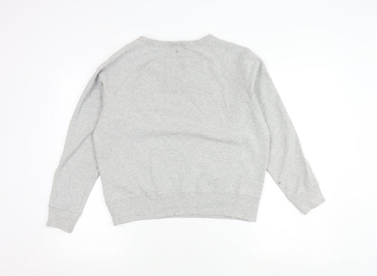 Diesel Women's Grey Logo Pullover Sweatshirt S