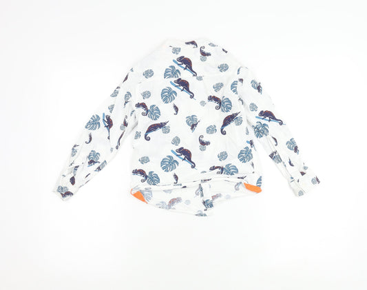 Mountain Warehouse Boys Animal Print Long Sleeve Shirt, 5-6 Years, White