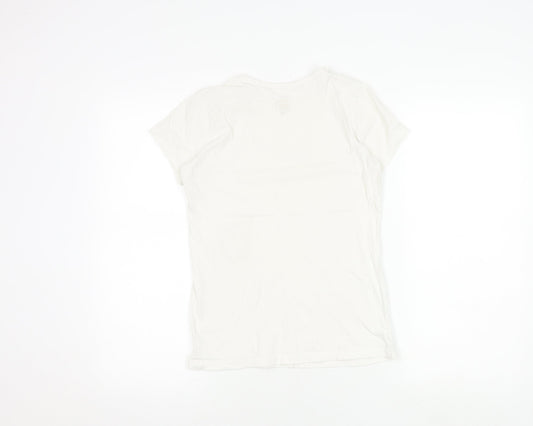 Nike Teens White Basic T-Shirt, L, Casual Summer Style