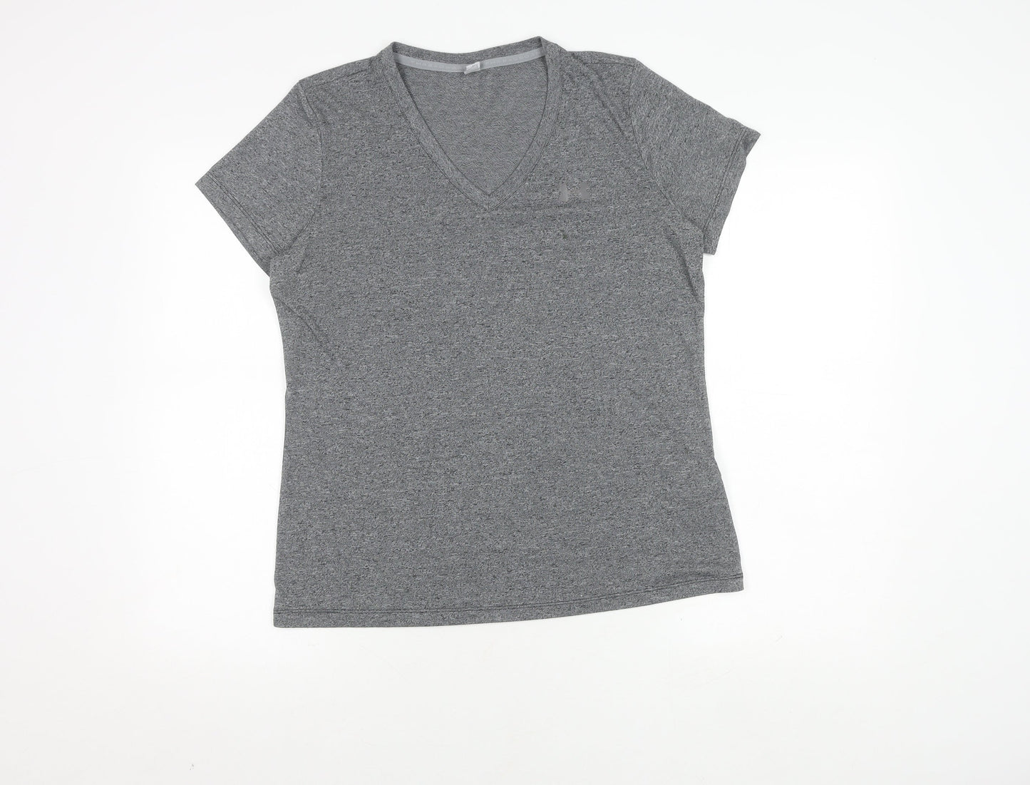 Under Armour Men's Grey Athletic T-Shirt - M V-Neck