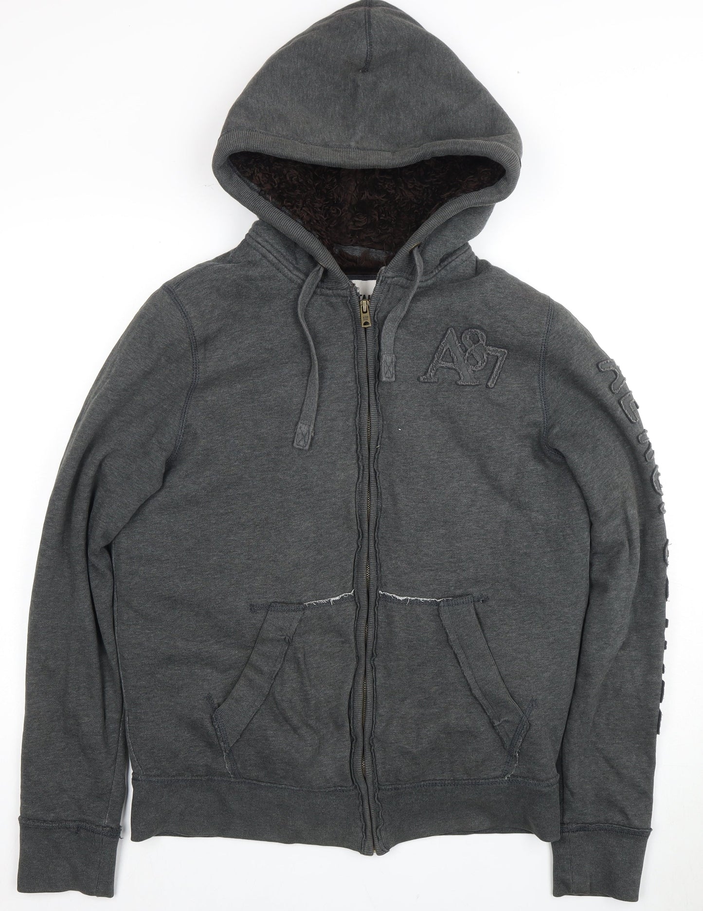 Aéropostale Men's Grey Full Zip Hoodie M