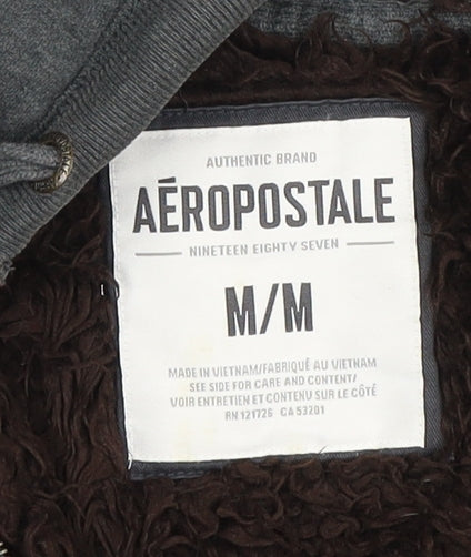 Aéropostale Men's Grey Full Zip Hoodie M
