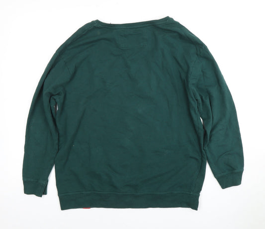 Disney Women's Green Minnie Mouse Sequin Sweatshirt Size 12