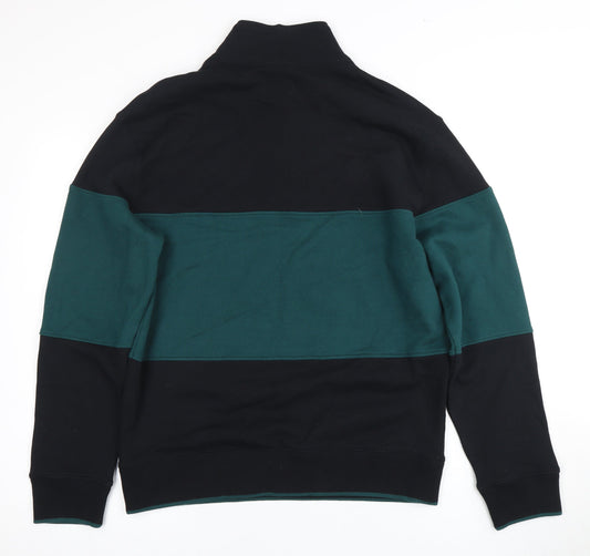 Marks and Spencer Men's Black Green M Sweatshirt Zip
