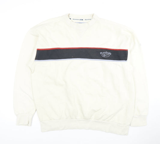 Reebok Men's White Pullover Sweatshirt M