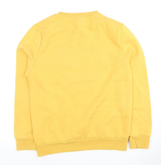 Disney Women's Yellow XS Mickey Mouse Pullover Sweatshirt