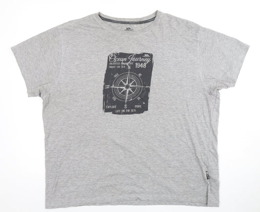 Trespass Men's Grey Nautical XL Quick Dry T-Shirt
