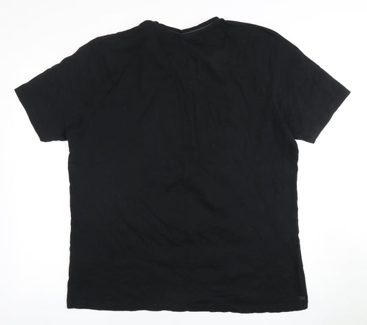 Slazenger Men's Black XL V-Neck Logo T-Shirt