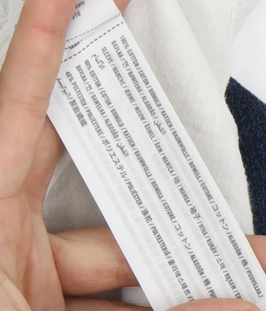 Hollister Men's White Crew Neck Logo T-Shirt, Size S