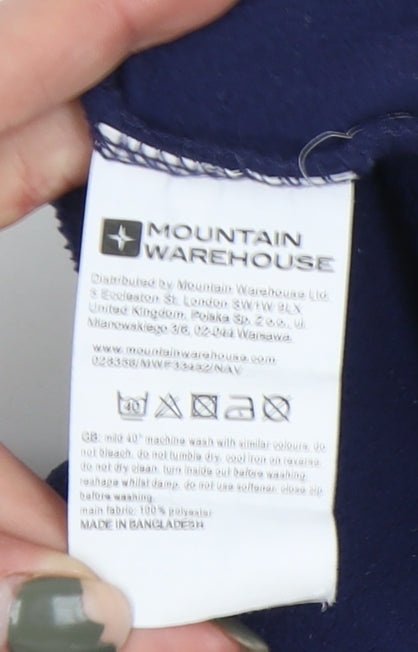 Mountain Warehouse Women’s Blue Fleece Zip Sweatshirt M