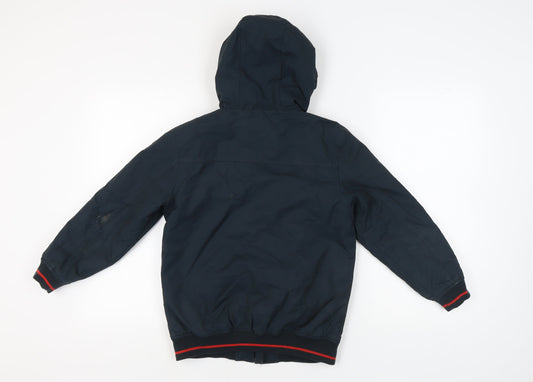 Next Boys Blue Hooded Jacket 10 Years Winter Zip