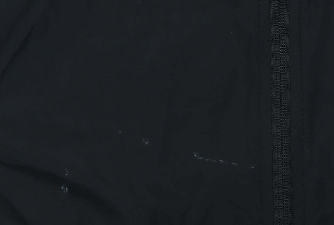 Brand and care label for Kalenji Men's XL Black/Blue Track Jacket Reflective