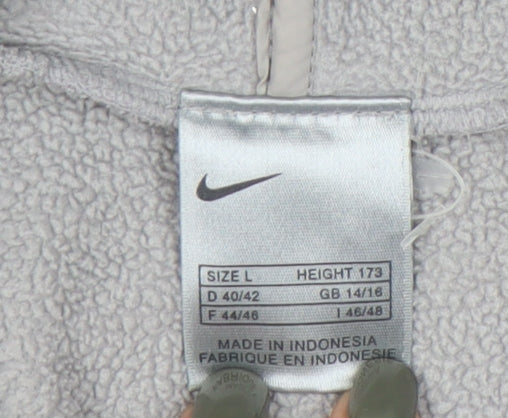Nike Grey Unisex Hoodie, Size 14/16, Soft Fleece
