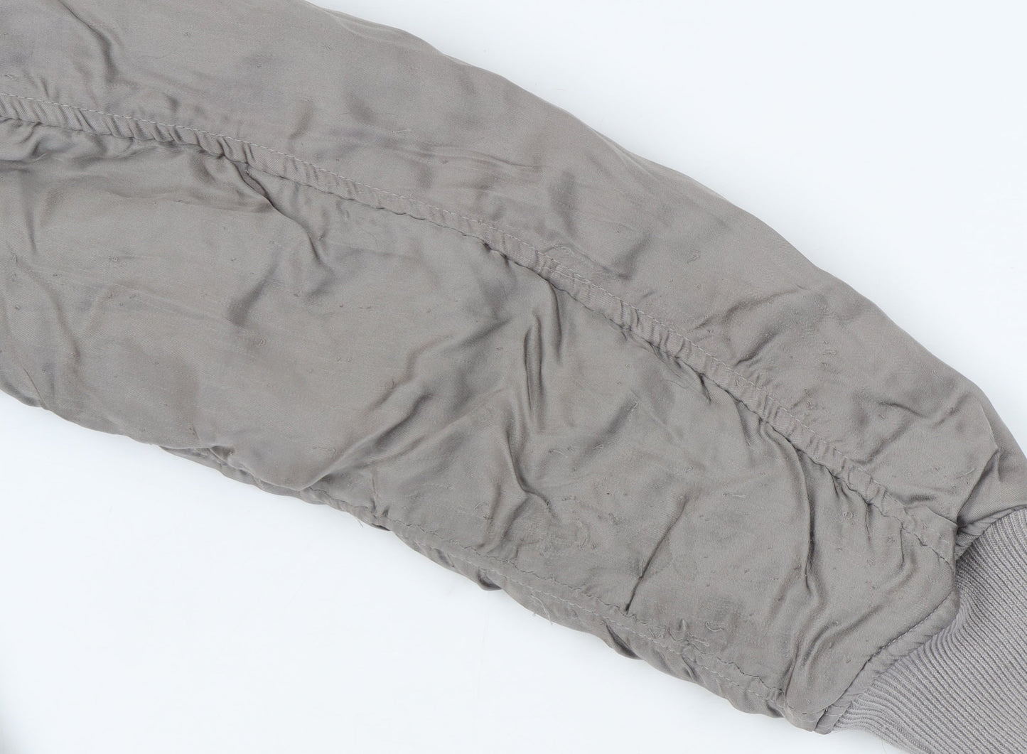 AllSaints Women's Grey Nylon Bomber Jacket XS