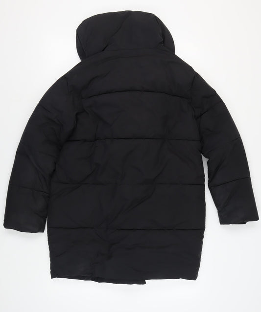H&M Women's Black Puffer Jacket Size 8 Winter Coat