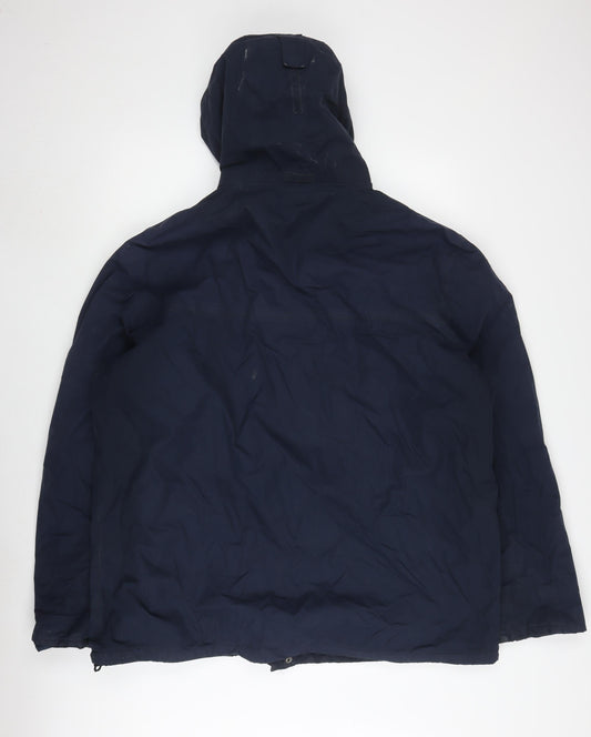 Regatta Men's 2XL Blue Waterproof Hooded Rain Coat
