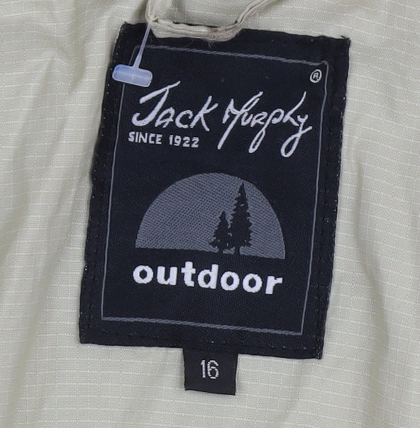 Jack Murphy Women's Beige Mid-Length Rain Coat Size 16