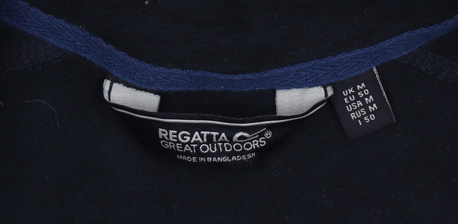 Brand and care label for Regatta Men's Black Mid-Length Jacket M