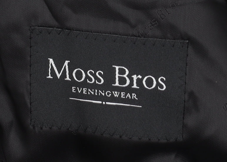 Moss Bros Black Men's Tuxedo Blazer 42R - Wool Polyester