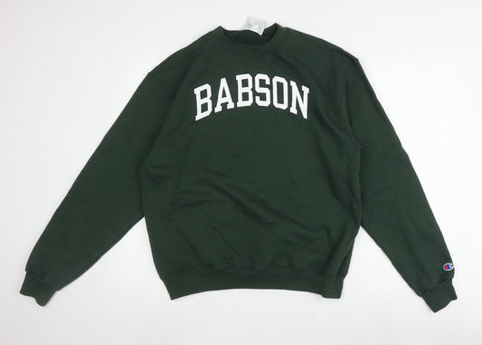 Champion Unisex Green Pullover Sweatshirt M