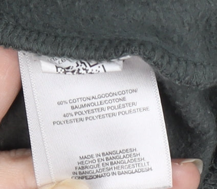 Fila Men's Grey Full Zip Hoodie, Size S, Logo Accents