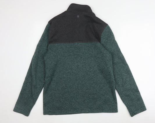Mountain Warehouse Men's Green 1/4 Zip Sweatshirt, L