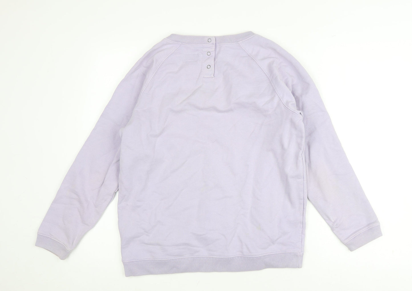 Jack Wills Women's Purple Logo Sweatshirt Size 12