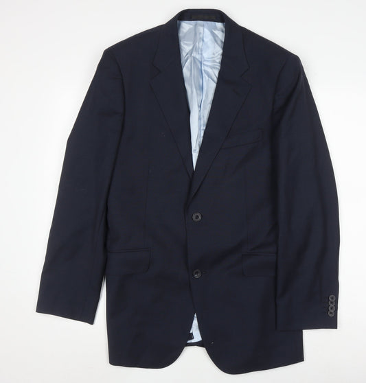 T.M.Lewin Men's Blue Suit Jacket Size 39R Formal